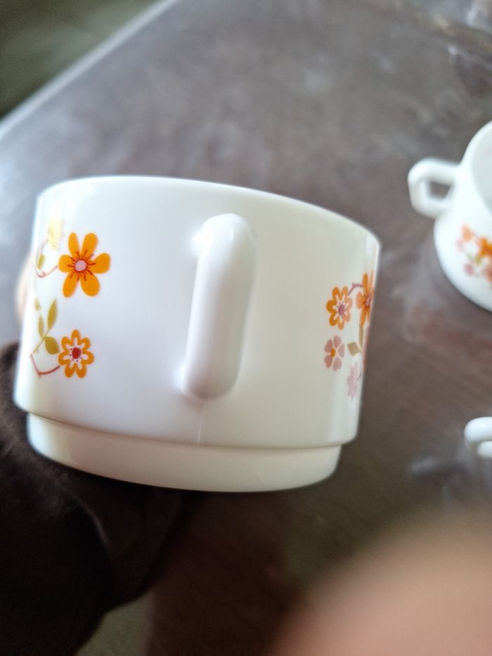 Lot de  4 grande tasse vintage Arcopal  Scania - photo numéro 4