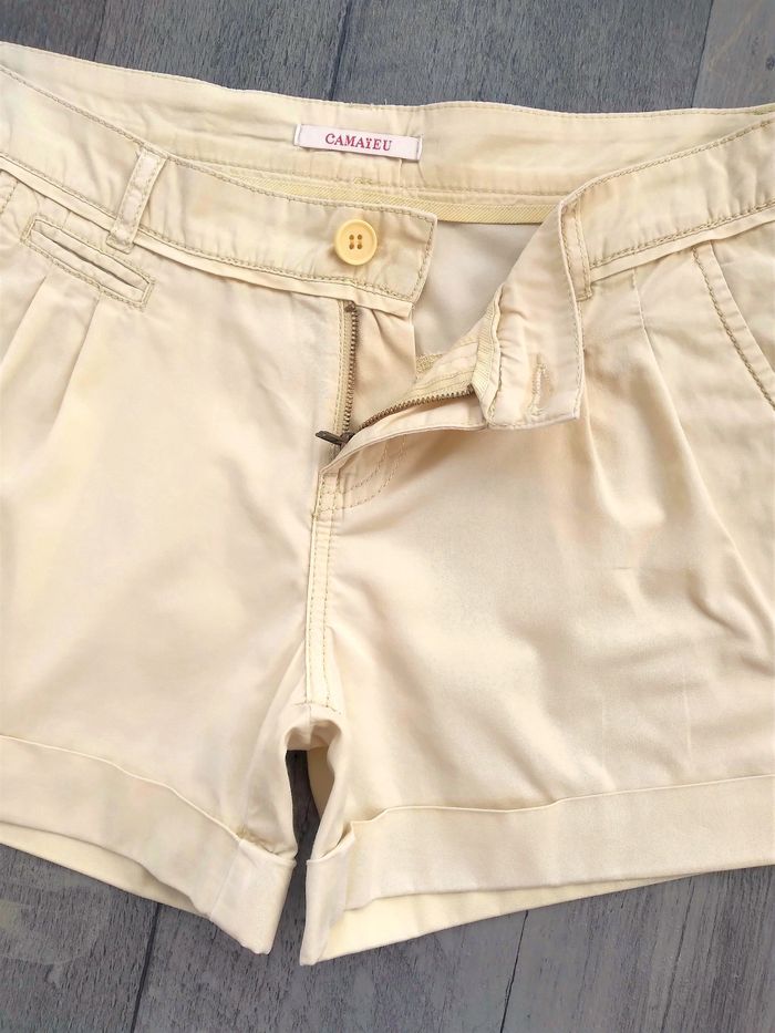 Short à revers jaune clair - Camaïeu - photo numéro 3