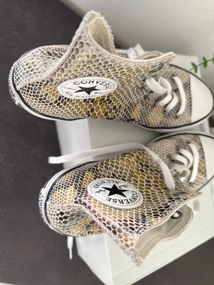Magnifiques baskets hautes imprimé python 38 - photo numéro 4