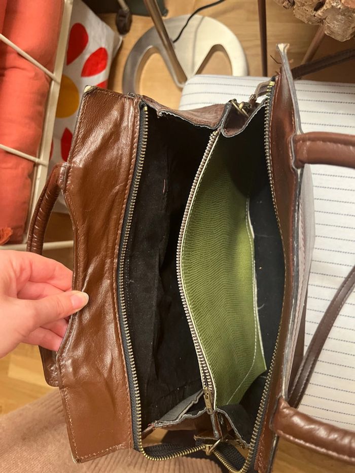 Sac à main à bandoulière Marron - photo numéro 10