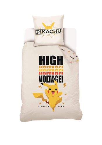 HOUSSE DE COUETTE + TAIE PIKACHU - POKÉMON 140x200CM - NEUF