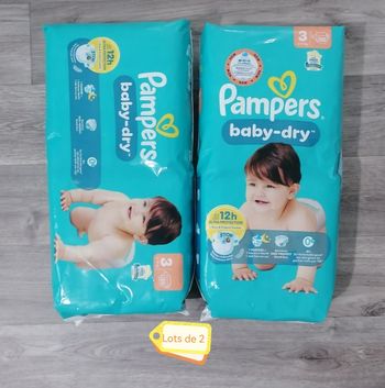 Couches pampers baby dry