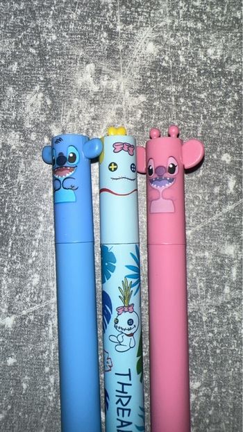 Lot de 3 stylos effaçables Stitch style legami
