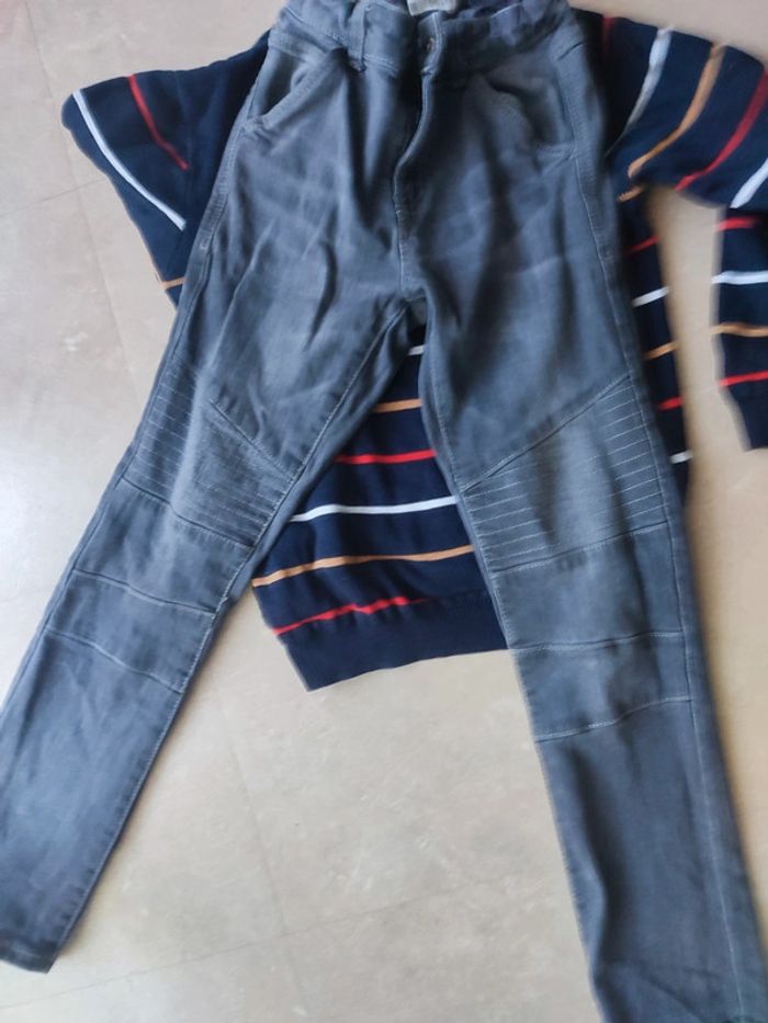 Pull hiver Mayoral et jean gris taille 8 ans - photo numéro 5