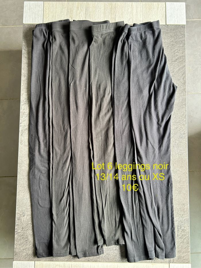 Lot 6 leggings noir