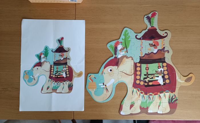 Puzzle contour Scratch "Un éléphant en Extrême Orient" 3 ans + - photo numéro 9