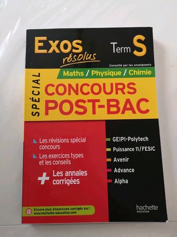 Livre concours post bac terminal s