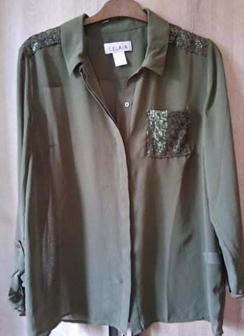 Blouse kaki femme