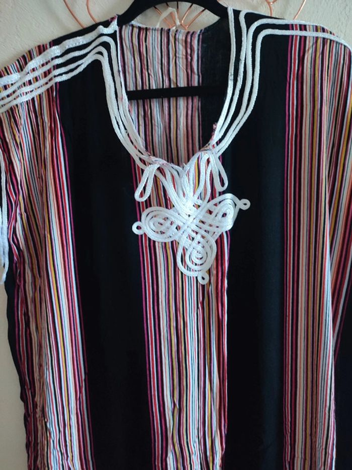 Robe d'été rayée, orientale, légère taille unique - photo numéro 2