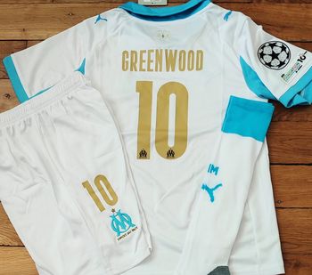 Kit Greenwood taille 12 ans modèle domicile 2026 Om Marseille