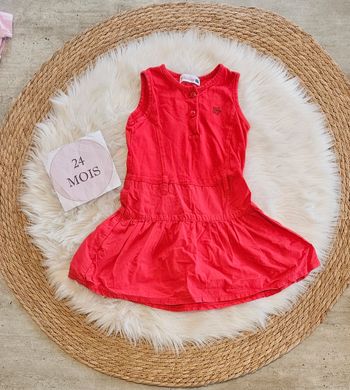 Robe rouge été 2 ans fille