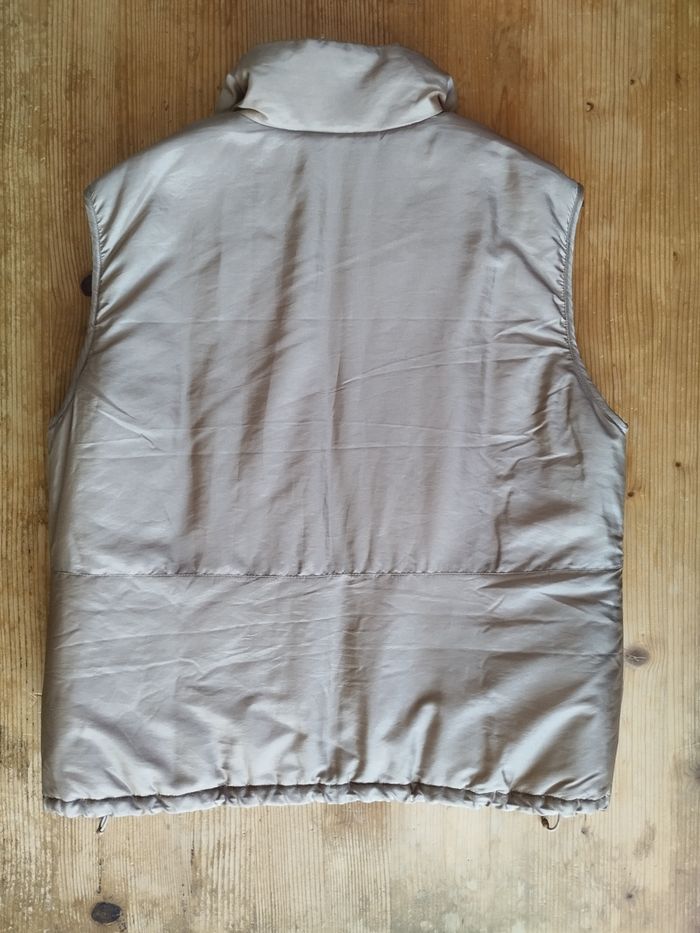 Gilet sans manches vintage beige satiné - T. 46/48 - TBE - photo numéro 4