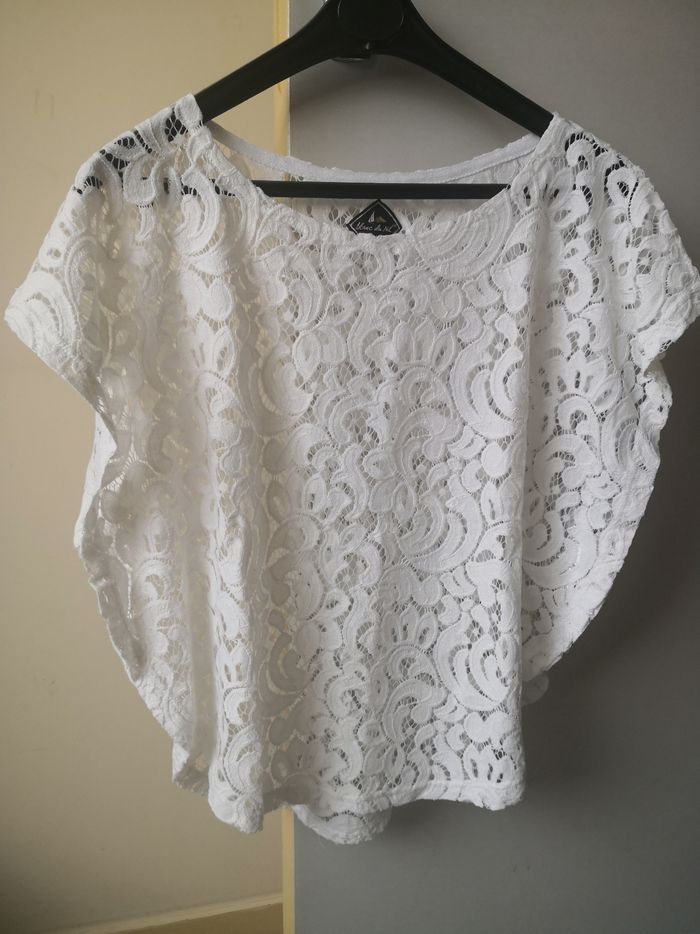 Débardeur blanc dentelle