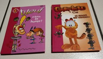 2 livres-Titeuf-Tcheu,la honte! + Garfield-La chasse est ouverte!