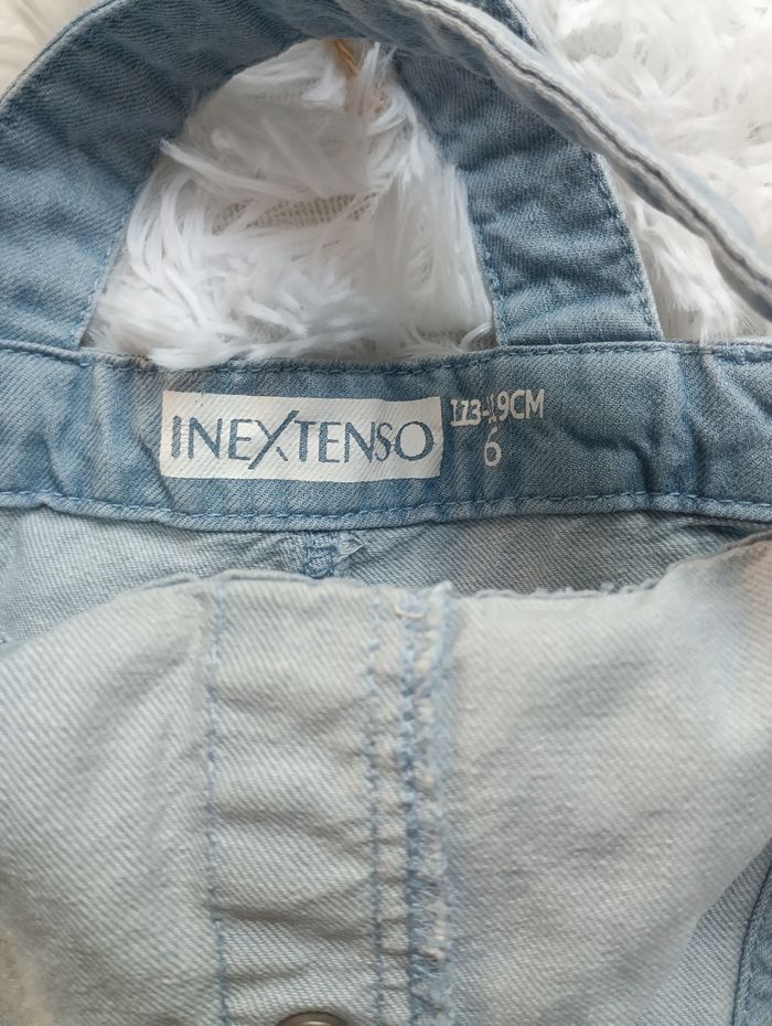 Salopette short  fille 6 ans jeans - photo numéro 2