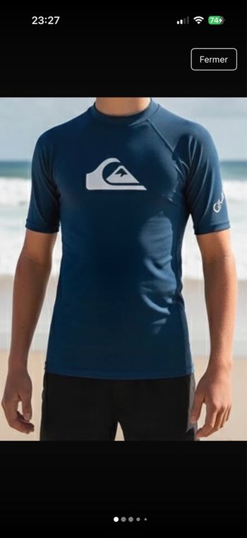 T-shirt uv garçon - neuf - Quiksilver - taille 14 ans 