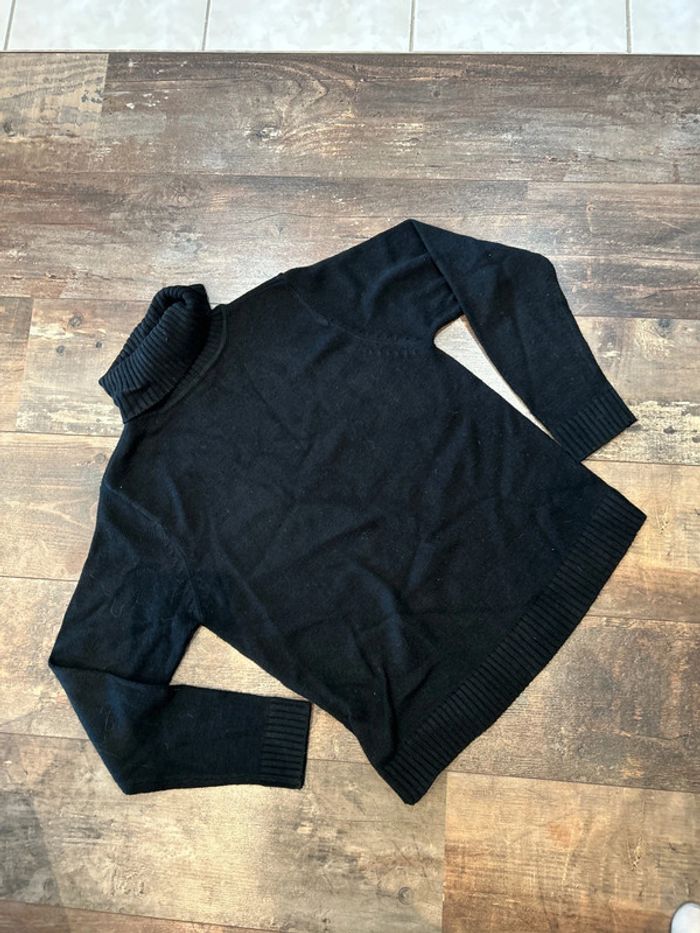 Pull col roulé noir - photo numéro 2