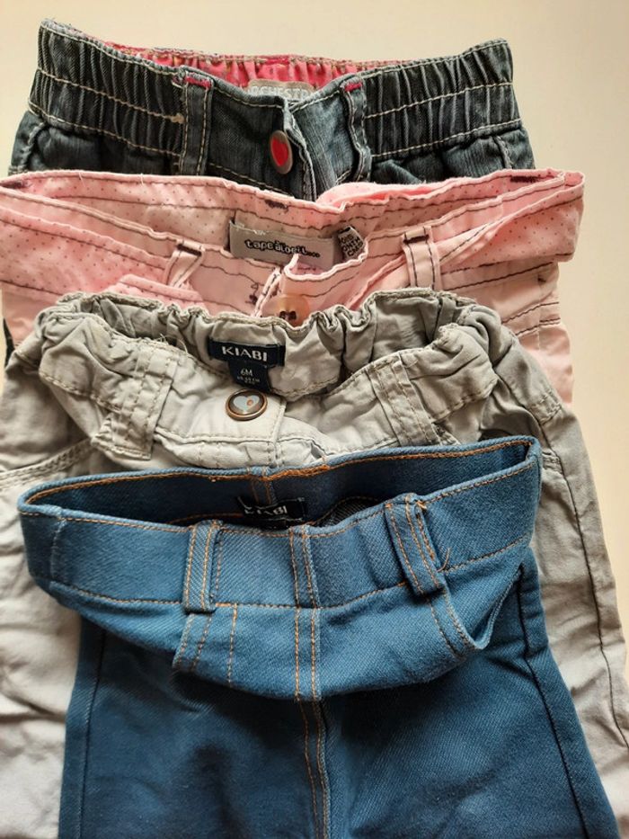 Lot de 4 pantalons bébé fille - photo numéro 3