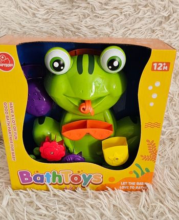 Jouet de bain grenouille avec ses accessoires Neuf