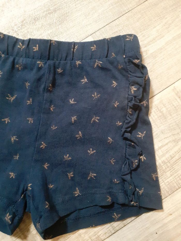 Short fille 18 mois bleu marine - photo numéro 2