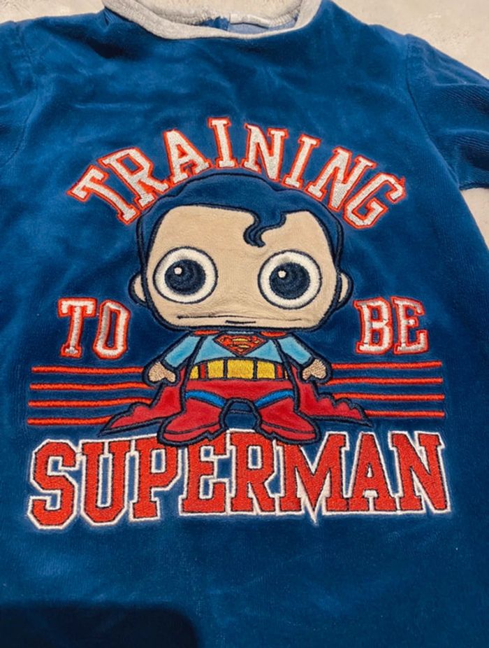 Pyjama velours superman dc comics 12 mois - photo numéro 4