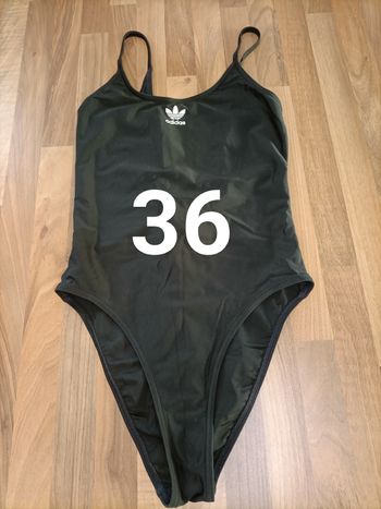 Maillot de bain noir adidas 36 échancré 