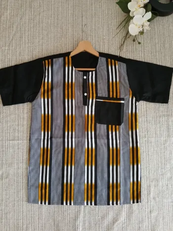 Chemise à motifs manches courte pour homme Neuve Taille M🌿🌈