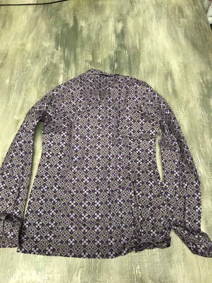 Chemise mauve et kaki - photo numéro 3