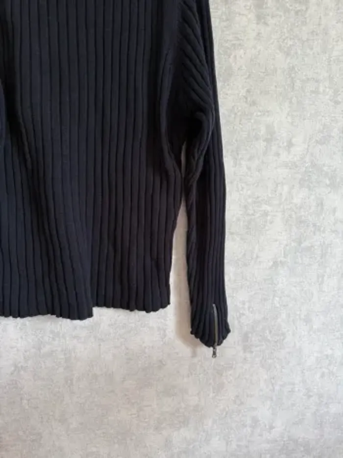pull col roulé en mailles bleu foncé Best mountain Taille XL - photo numéro 5