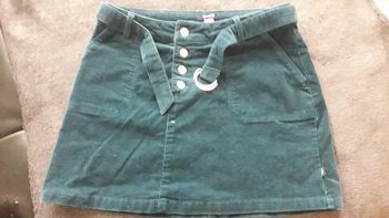 Jupe velours vert bouteille okaidi 10 ans
