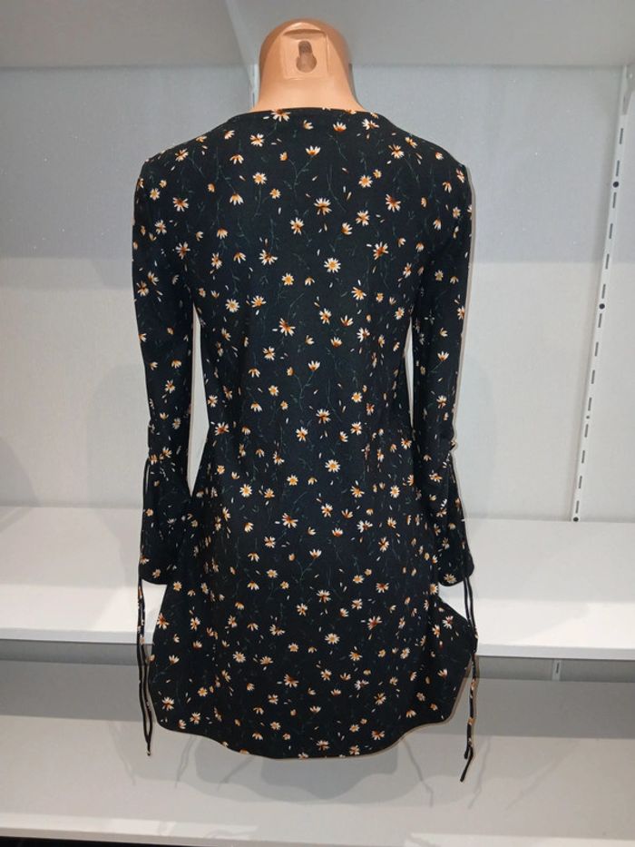 Robe Mango XS Noire fleurie - photo numéro 8