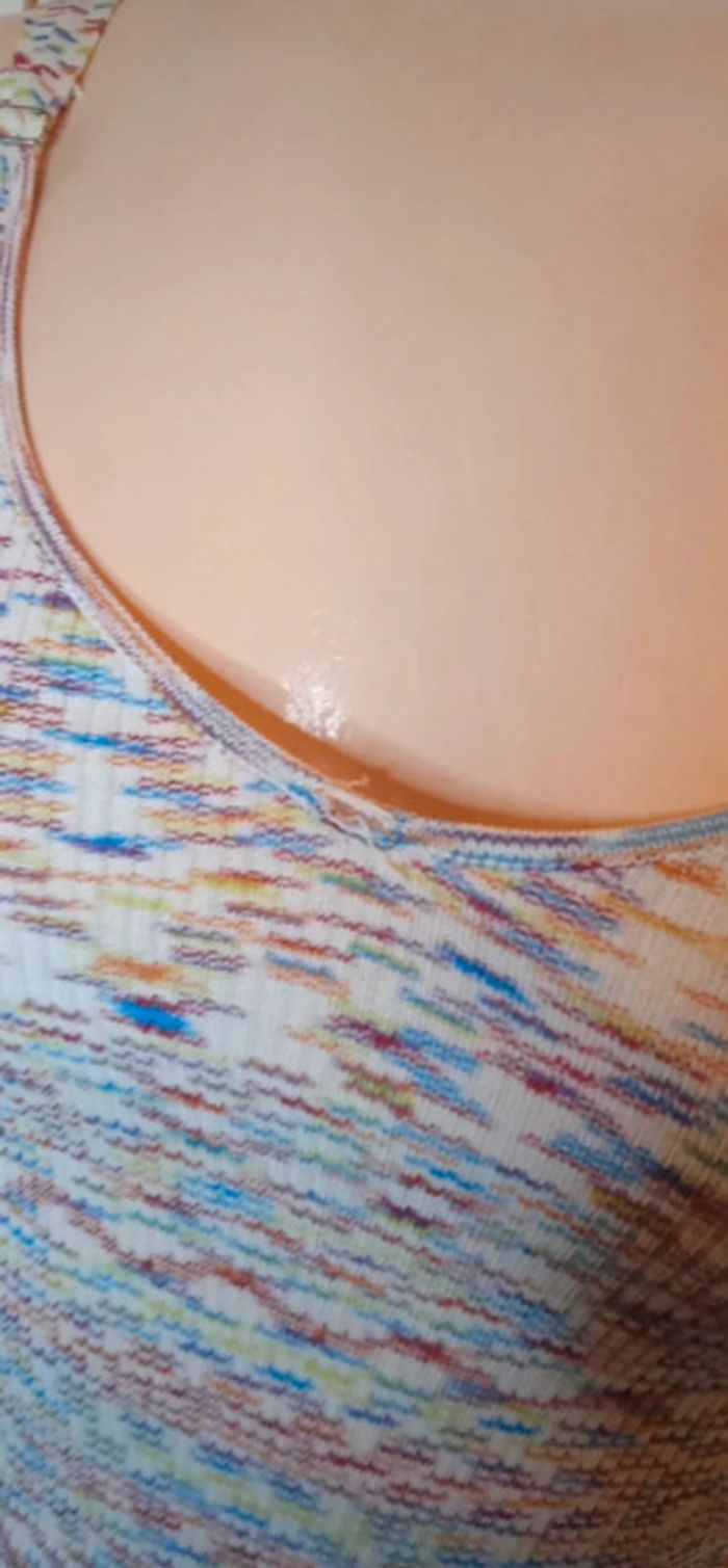 Robe blanc multicolore - Giorgia - Taille S - photo numéro 4