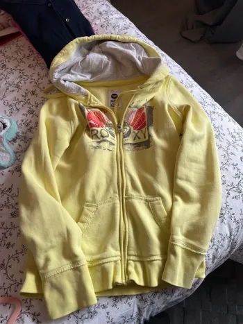 Veste sweat jaune roxy