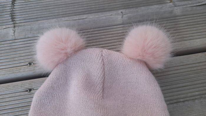 Bonnet rose pastel à paillettes - photo numéro 3