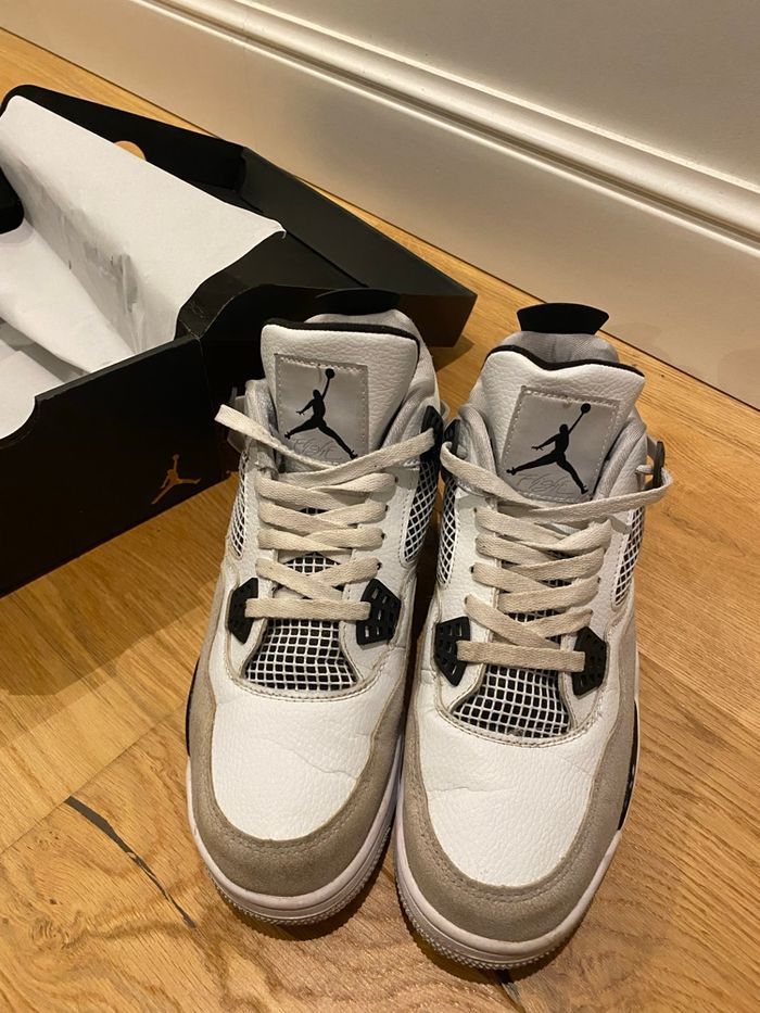Air Jordan 4 Retro White black – Taille 45 - photo numéro 6