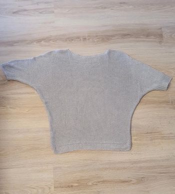 Pull léger manches courtes beige