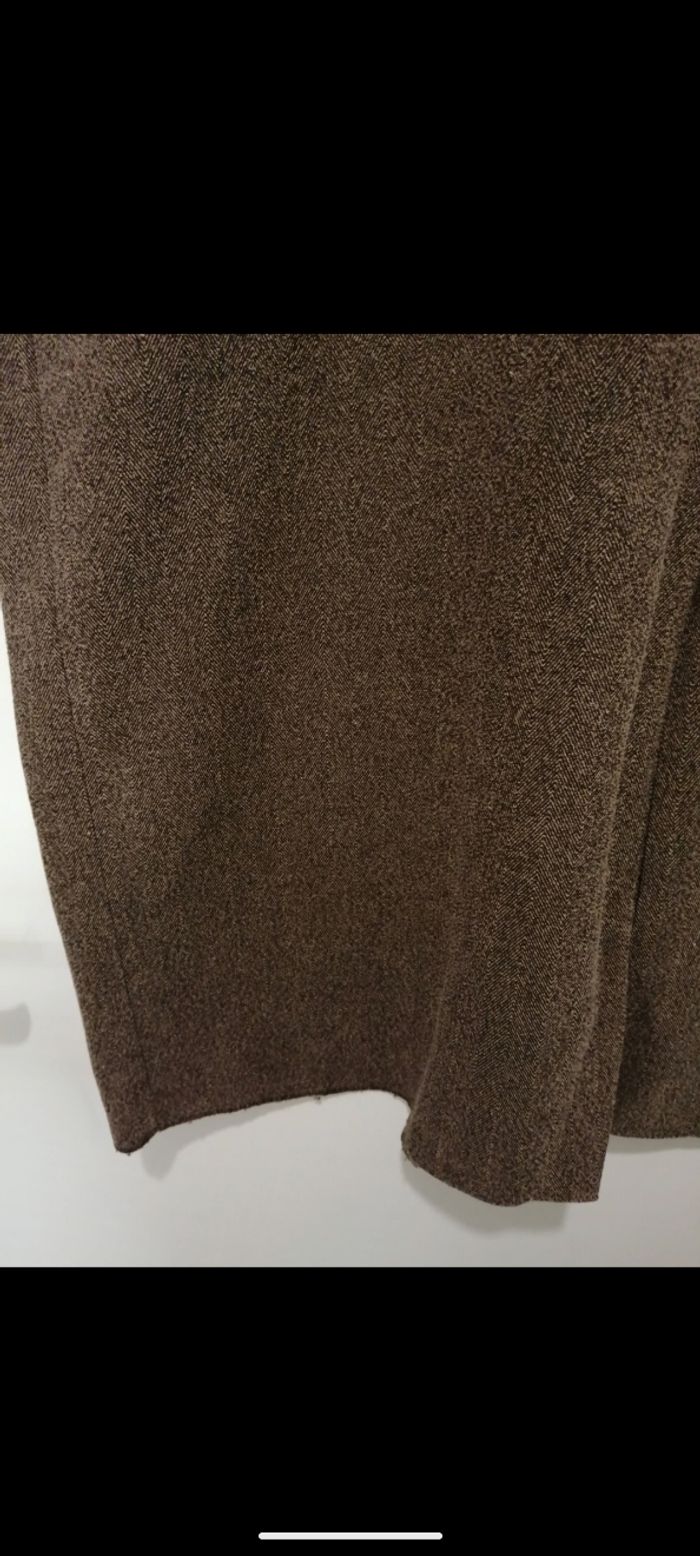 Jupe vintage fashion plus marron mouchetée. Taille 54 - photo numéro 3