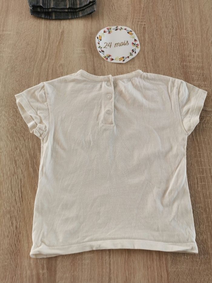 Ensemble d'été bébé garçon 24mois short et t-shirts manches courtes zara et vertbaudet tbe - photo numéro 7