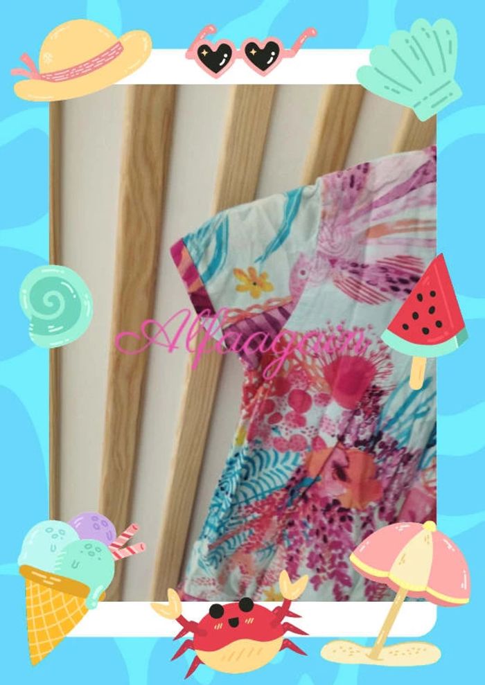 Ensemble robe foulard catimini monde marin 3ans - photo numéro 9