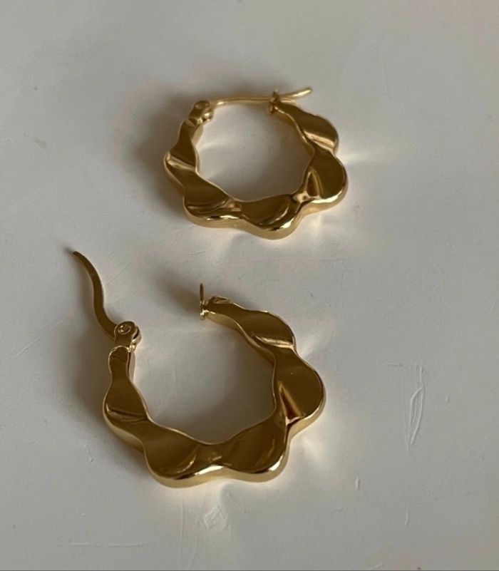 Boucle d'oreille doré acier inoxydable