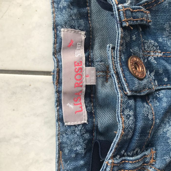 pantalon jeans fille 6 ans lisa rose - photo numéro 3