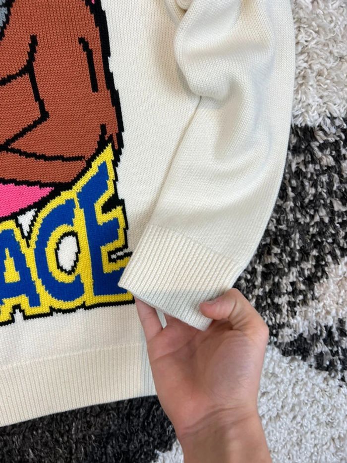 Pull en maille Knit sweat palace bulldog blanc taille S - photo numéro 3