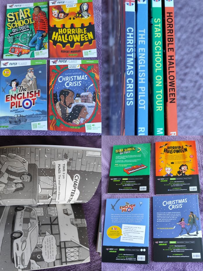 Paper planes lot 4 livres anglais college débutant 6eme 5 eme rupert morgan