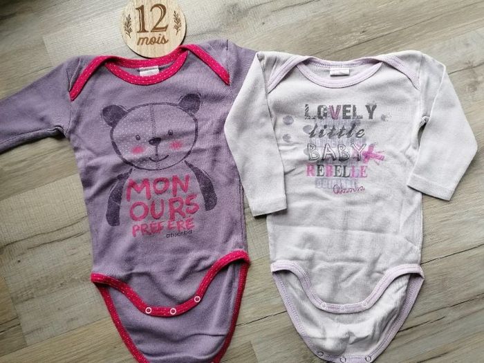 Lot Body 12 mois fille