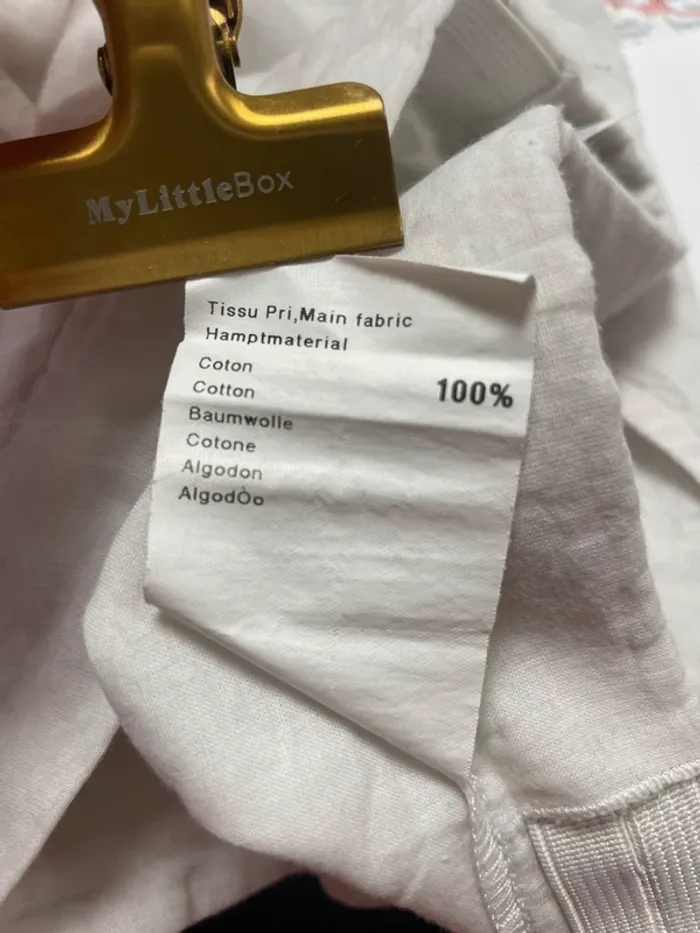 Mini jupe-short blanche IKKS enfant 5 ans – été, coton, volant, léger, style bohème A801 - photo numéro 6