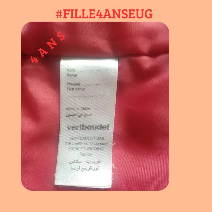Manteau fille hiver parka 4 ans ou 102 cm - Vertbaudet - photo numéro 17