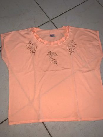 Tshirt saumon corail Vintage