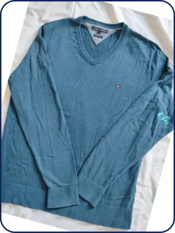 Pull - tommy Hilfiger - bleu - M