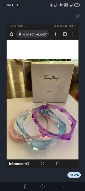 TRIO DE BRACELETS THIERRY MUGLER NEUFS