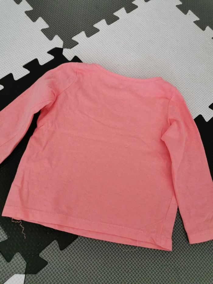 Lot de 2 tee shirt bébé rose corail - photo numéro 4
